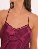 Satin Short Dress And Boxer Set